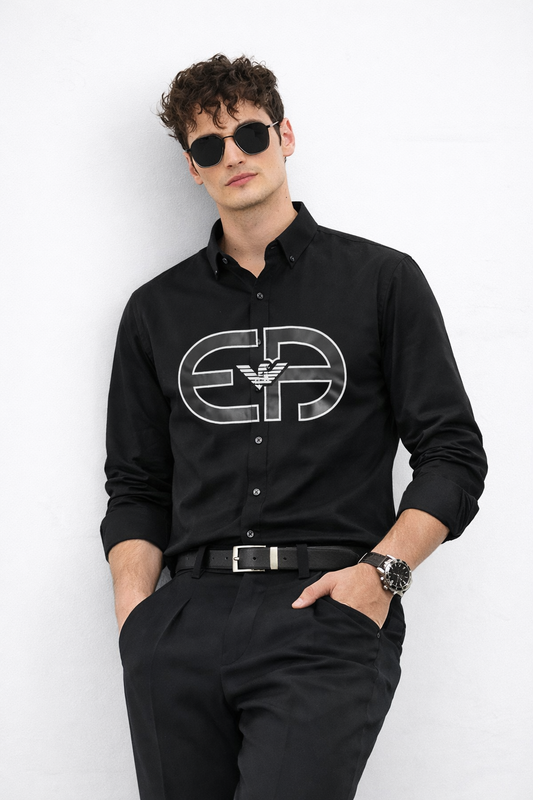 EMPORIO ARMANI AX BLACK SHIRT