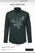 ARMANI EXCHANGE AX GREEN SHIRT