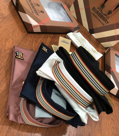 BURBERRY BLUE SHIRT COLLAR STRIP