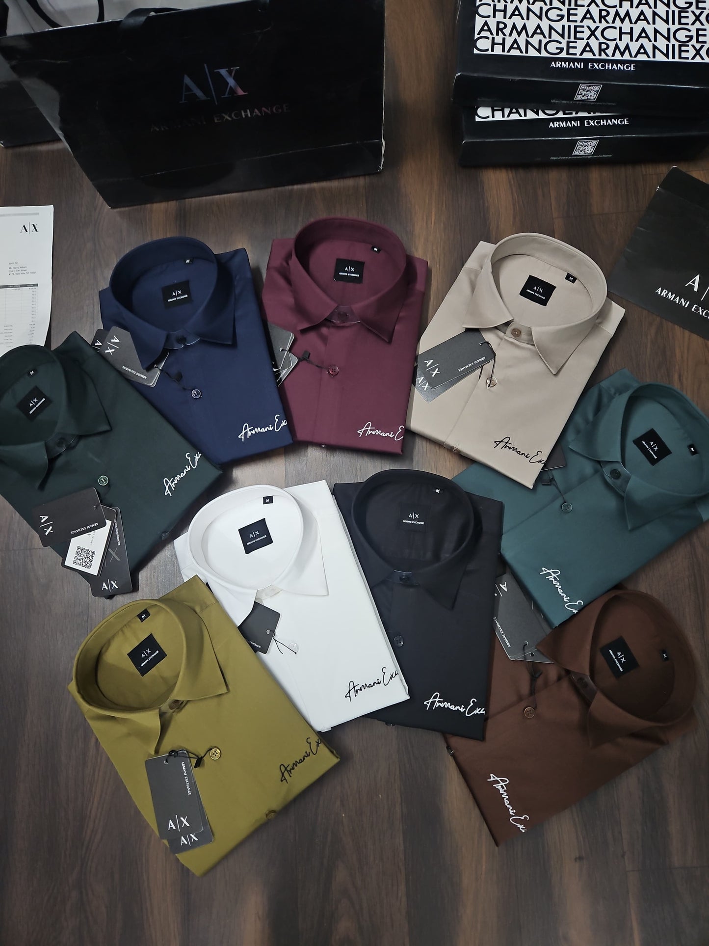 ARMANI EXCHANGE AX LIGHT BROWN SHIRT