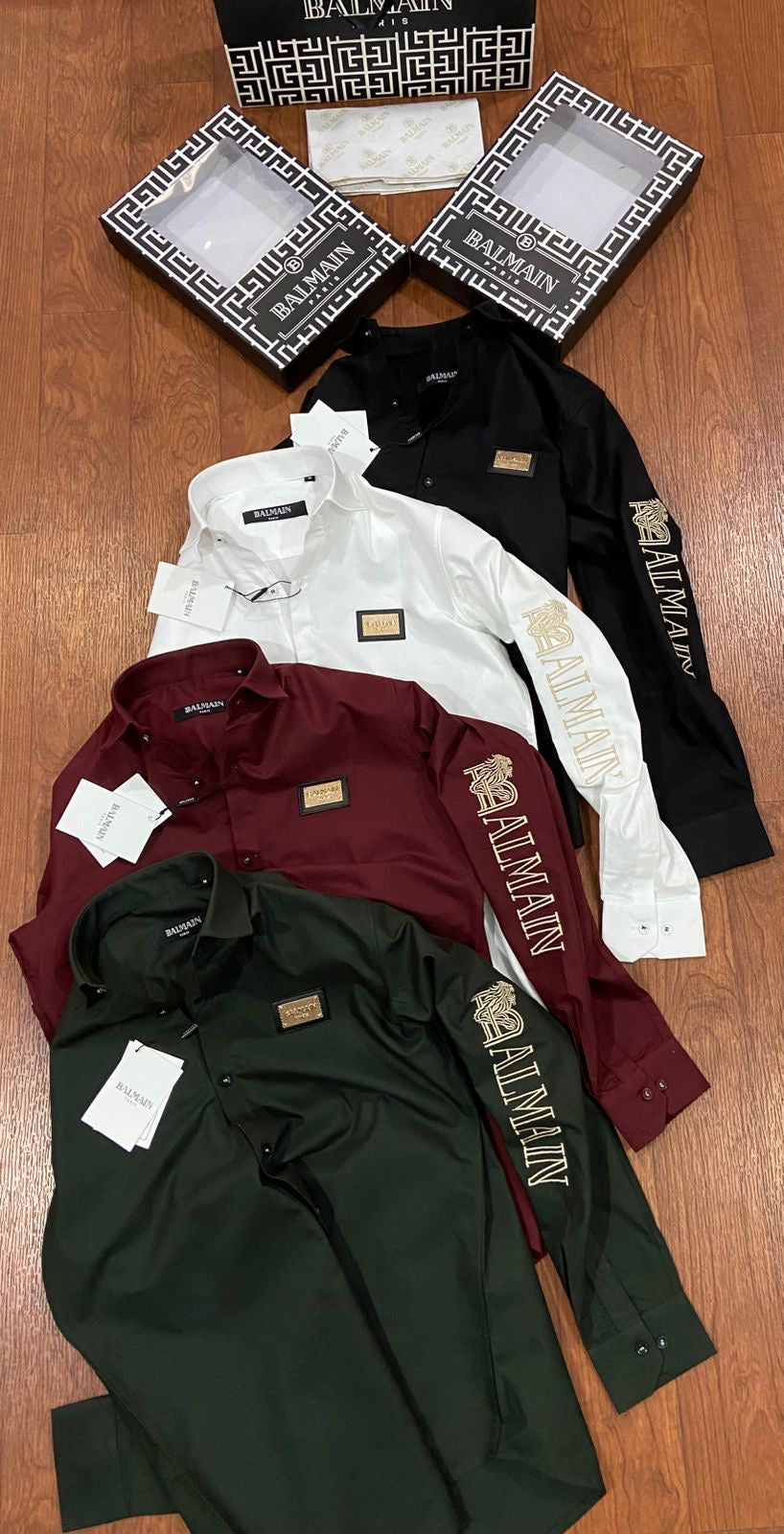 BALMAIN SIDE DESIGN WHITE SHIRT