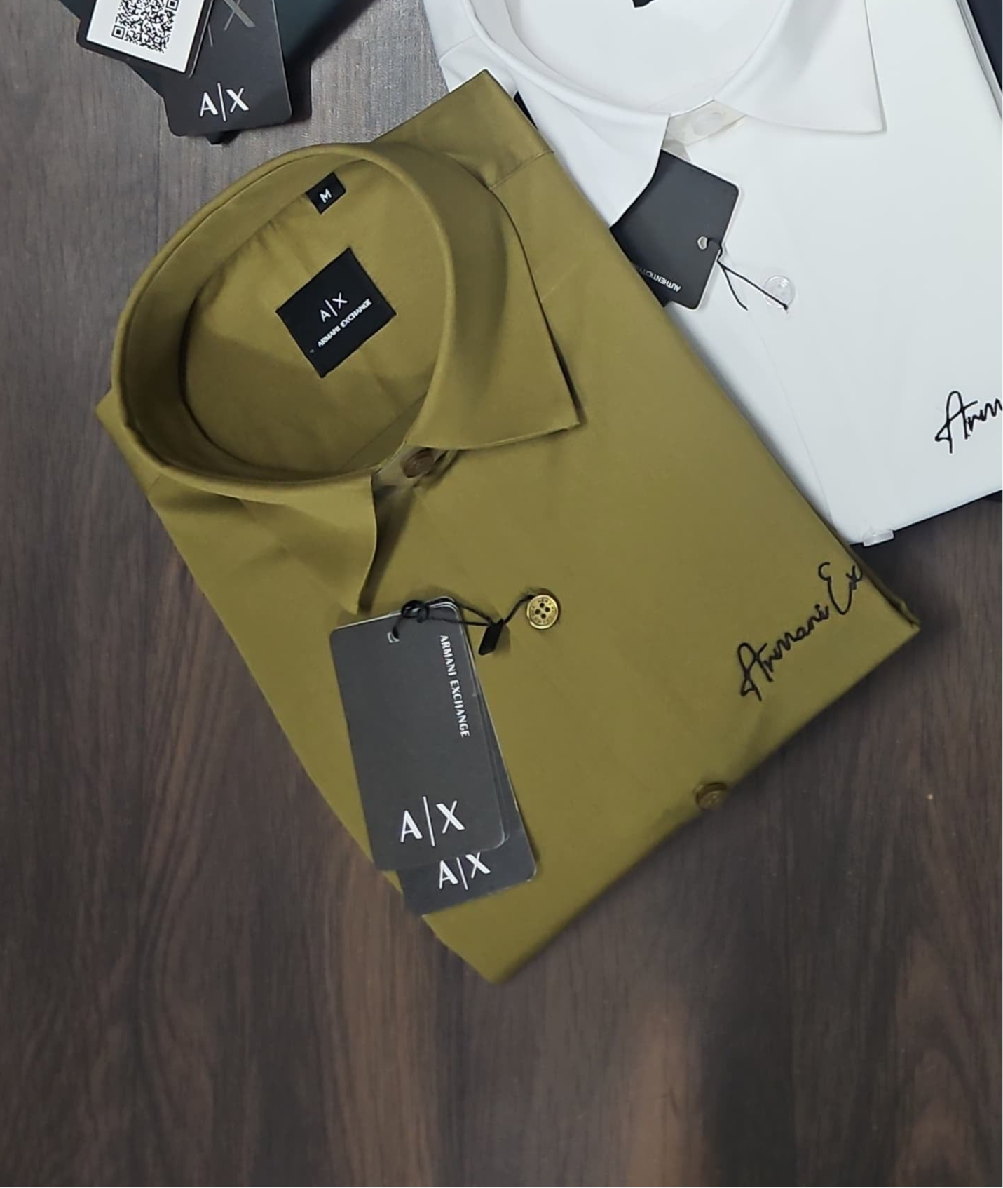 ARMANI EXCHANGE AX LIGHT GREEN SHIRT