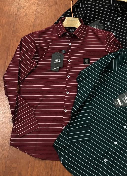 ARMANI EXCHANGE AX MAHROON SHIRT