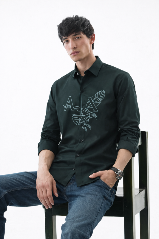 ARMANI EXCHANGE AX GREEN SHIRT