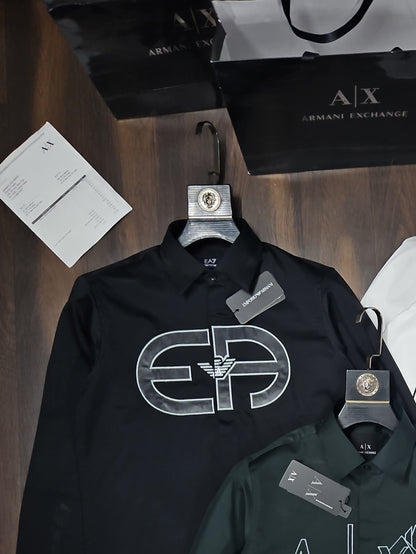 EMPORIO ARMANI AX BLACK SHIRT