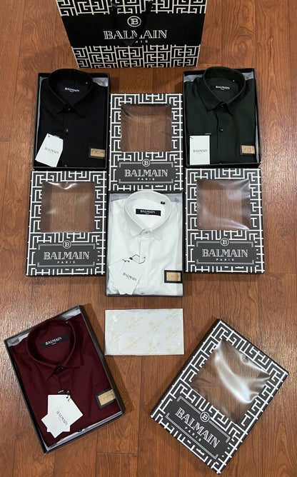 BALMAIN SIDE DESIGN WHITE SHIRT