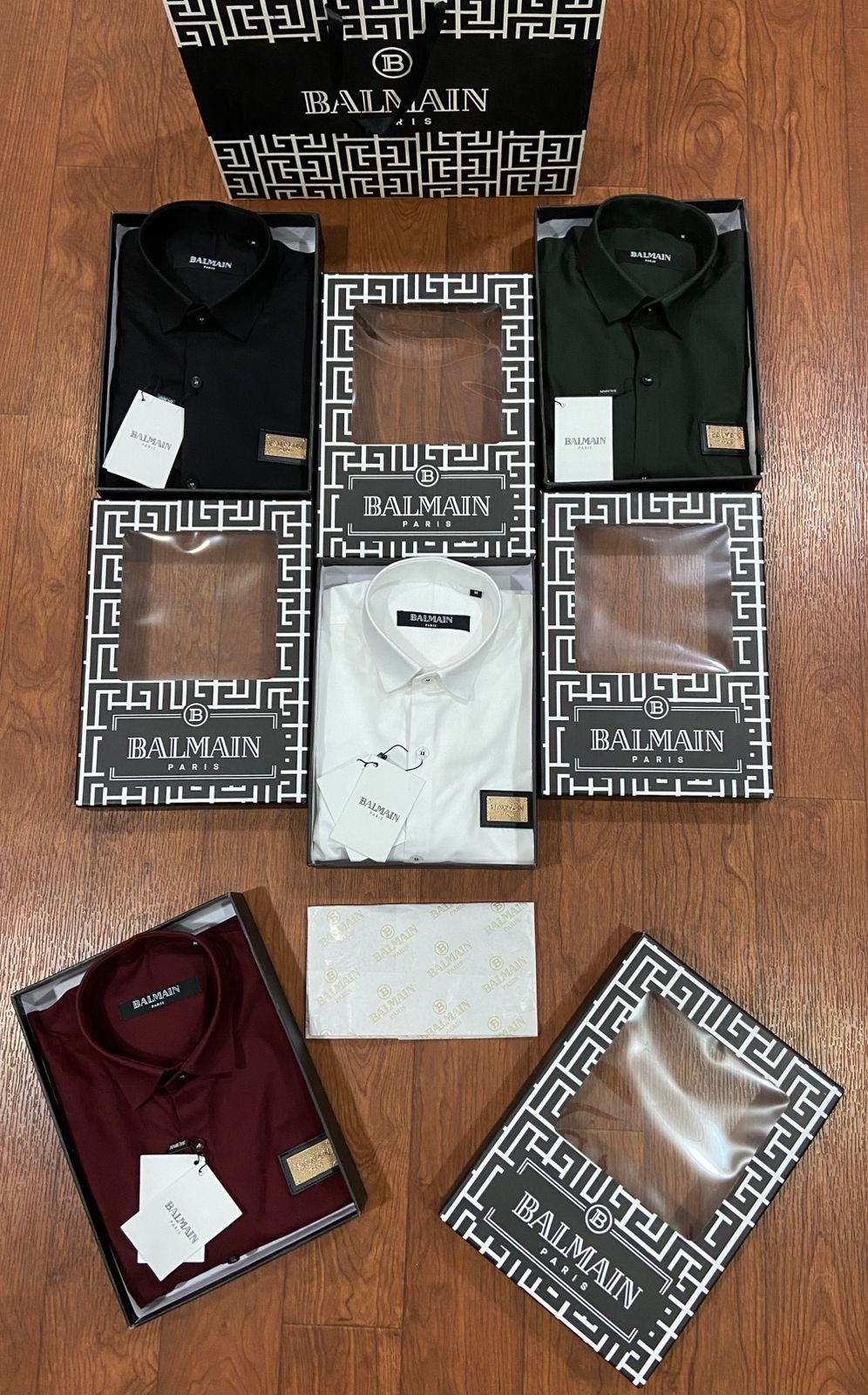 BALMAIN SIDE DESIGN MAHROON SHIRT