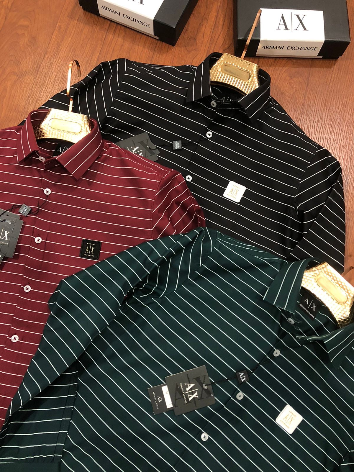 ARMANI EXCHANGE AX MAHROON SHIRT