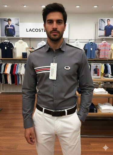 LACOSTE GREY SHIRT