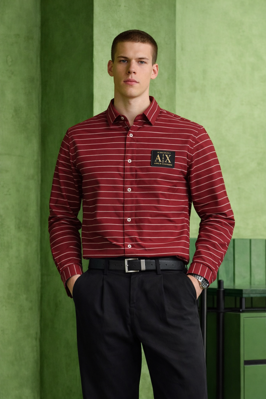 ARMANI EXCHANGE AX MAHROON SHIRT