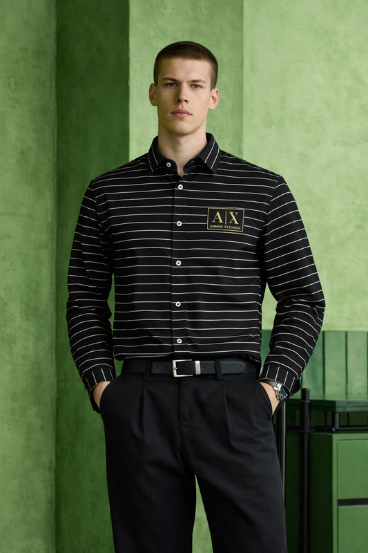 ARMANI EXCHANGE AX BLACK SHIRT