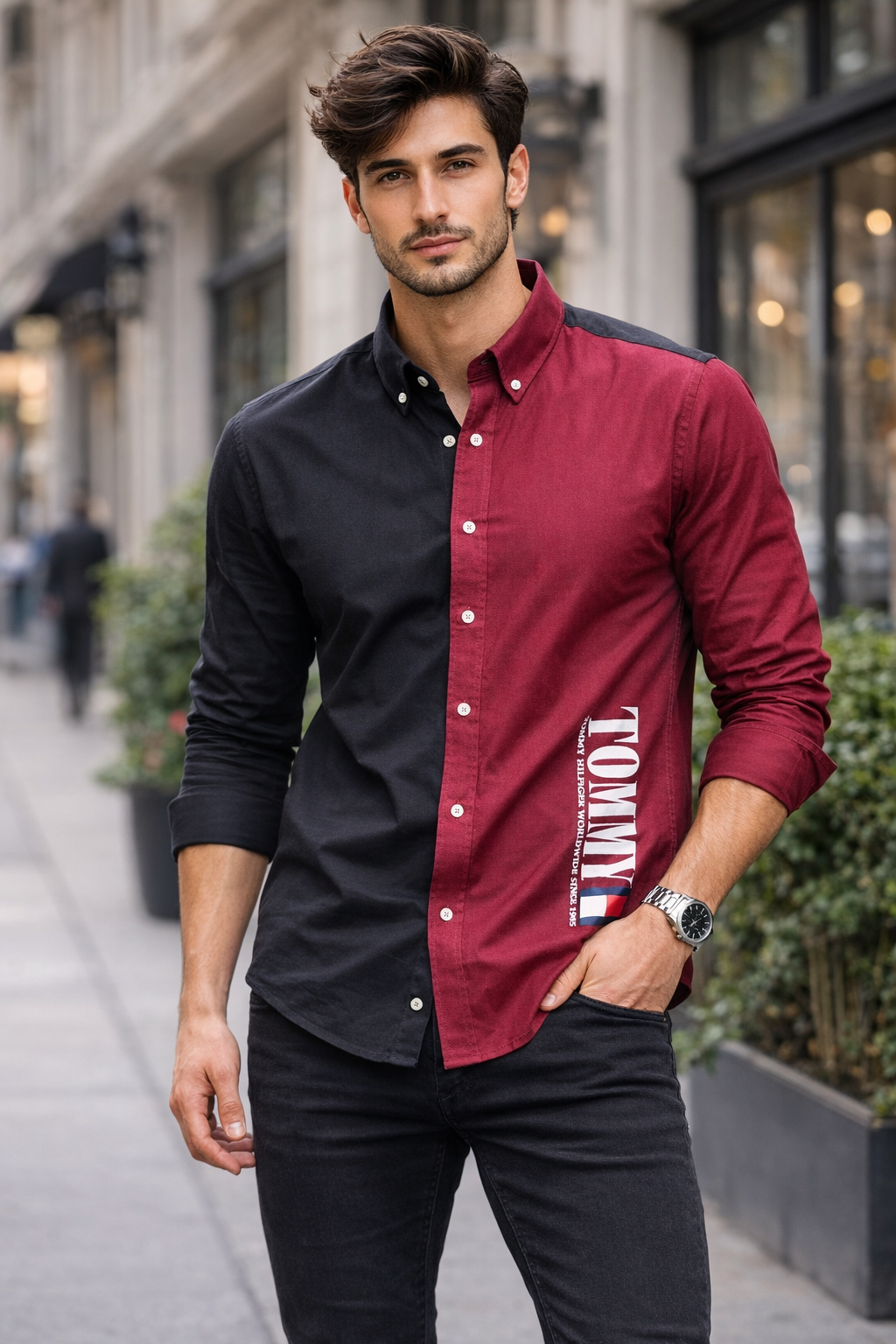 TOMMY HILFIGER RED SHIRT