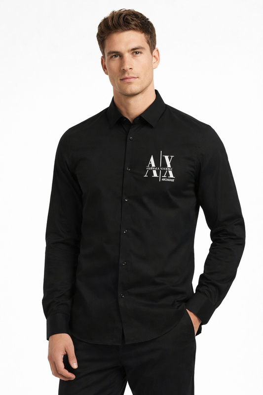 ARMANI EXCHANGE AX BLACK SHIRT