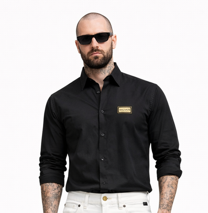 BALMAIN PARIS BLACK SHIRT